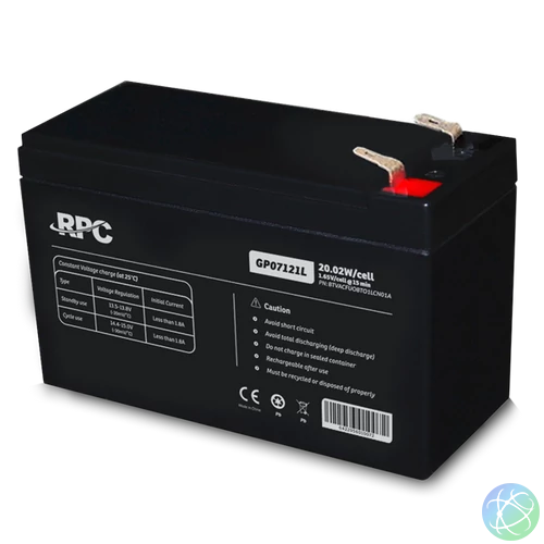 RPC Akkumulátor - GP07121L (12V/7Ah, T1/F1, zárt, gondozás mentes, AGM)