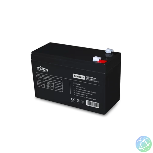 NJOY Szünetmentes akkumulátor - GP09122F (12V/9Ah, T2/F2, zárt, gondozás mentes, AGM)