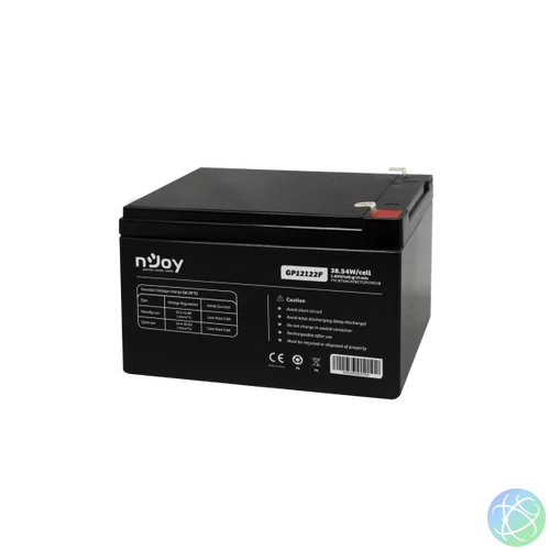 NJOY Szünetmentes akkumulátor - GP12122F (12V/12Ah, T2/F2, zárt, gondozás mentes, AGM)