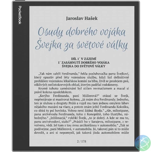 POCKETBOOK e-Reader PB1042-M-WW INKPad  Eo szürke (10,3" E-Ink Kaleido, auto. háttérv., 2,3GHz,64GB,4000mAh,WIFI, BT)