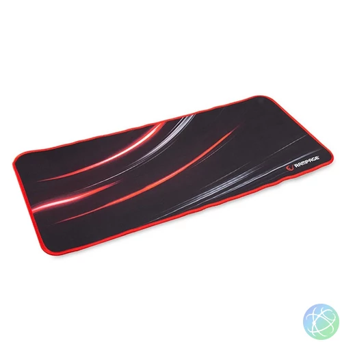 Rampage Egérpad - 300272 (300x700x3mm; fekete-vörös, vörös szegés)
