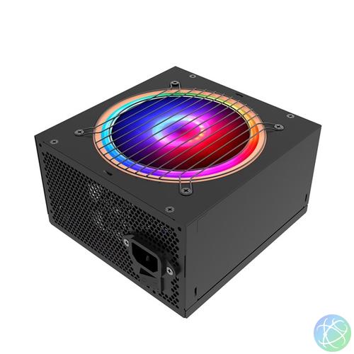 Rampage Tápegység - 600W RGB-600  (80 Plus Bronze; RGB, 12cm ventilátor, Aktív PFC)