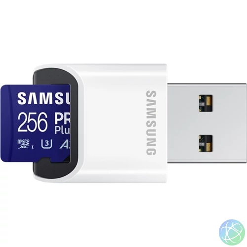Samsung MicroSD kártya - 256GB MB-MD256SB/WW (PRO PLUS kártyaolvasóval, R180/W130, 256GB)
