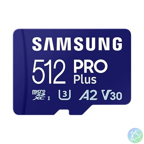 Samsung MicroSD kártya - 512GB MB-MD512SA/EU (PRO PLUS, UHS-I, R180/W130, adapter, 512GB)