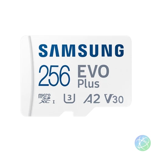 Samsung MicroSD kártya - 256GB MB-MC256SA/EU (EVO PLUS, microSDXC, UHS-I, R160, adapter, 256GB)