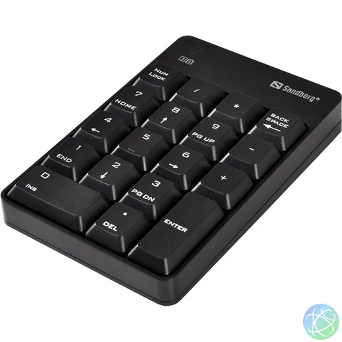 Sandberg Billentyűzet Vezeték Nélküli - Wireless Numeric Keypad 2 (numerikus billentyűzet; fekete)