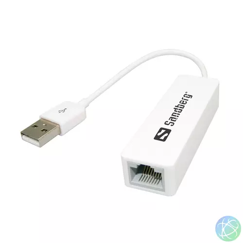 Sandberg Kábel Átalakító - USB to Network Converter (fehér; USB bemenet - RJ45 kimenet; 10/100Mbps)