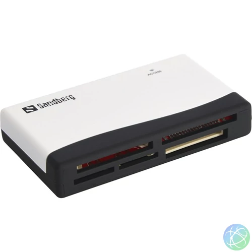 Sandberg Kártyaolvasó - Multi Card Reader (fehér-fekete; USB; SD;SDHC;SDXC;XD;MS;CF)