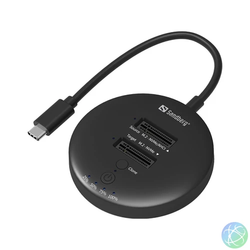 Sandberg M.2 SSD dokkoló -USB3.2 Cloner Dock for M2+NVMe