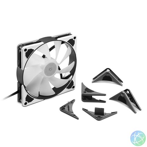 Sharkoon Cooler 14cm - SilentStorm 140 PWM RGB Fan (34,7dB; 121,9 m3/h; 1400rpm; 3pin + 4pin csatlakozó; ház hűtésre)