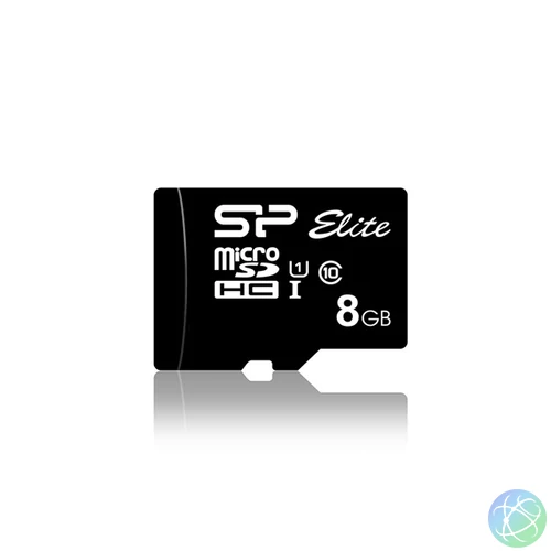Silicon Power MicroSD kártya - 8GB microSDHC Elite UHS-1 U1 + adapter