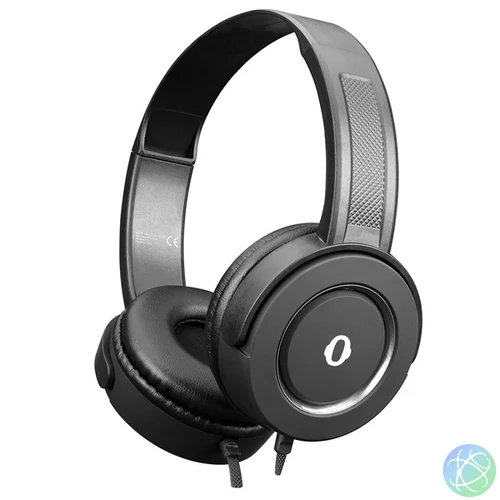 Snopy Fejhallgató - SN-401 DISCOVER Grey (mikrofon,3.5mm jack, hangerőszabályzó, nagy-párnás, 1.1m kábel, fekete-szürke)