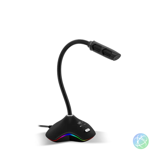 Spirit of Gamer Mikrofon - EKO 300 (RGB. USB csatlakozó, 150cm kábel, fekete)