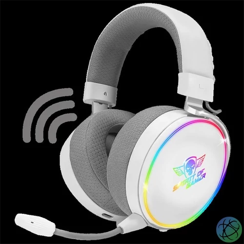 Spirit of Gamer Wireless Fejhallgató - MIC-XH1700W (MultiPlatform, mikrofon, hangerőszabályzó, nagy-párnás, fehér)