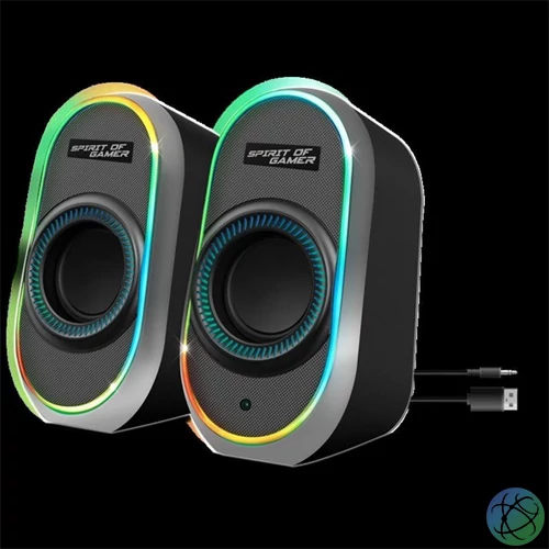 Spirit of Gamer Hangszóró 2.0 - Fanatic 500 (PC/Mac, Bluetooth/3,5mm Jack, fekete)