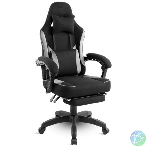 Spirit of Gamer szék - RAVEN (állítható dőlés/magasság; kihajtható lábtartó; max.120kg-ig, fekete)