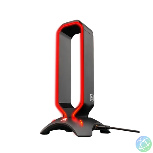 The G-Lab Fejhallgató állvány - K STAND RADON (fekete, 2xUSB3.0, műanyag)