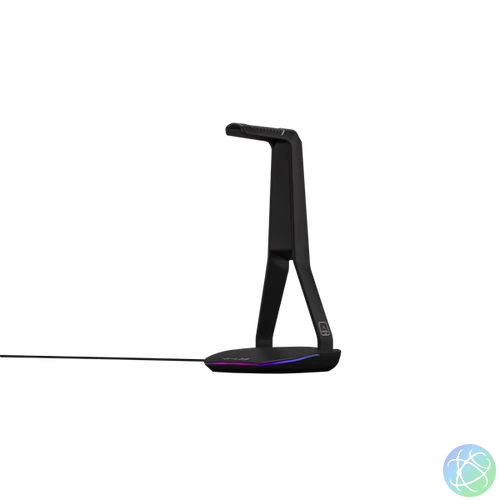 The G-Lab Fejhallgató állvány - K STAND HYDROGEN (fekete, 2xUSB3.0, 1xUSB-C, műanyag, RGB)