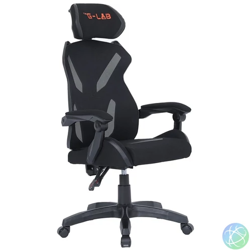 The G-Lab Gamer szék - KS BARIUM BLACK (fekete; állítható magasság; áll. kartámasz)