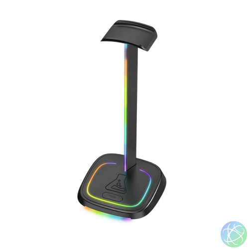 The G-Lab Fejhallgató állvány - K STAND NEON RGB (fekete, univerzális, csúszásgátló, RGB)