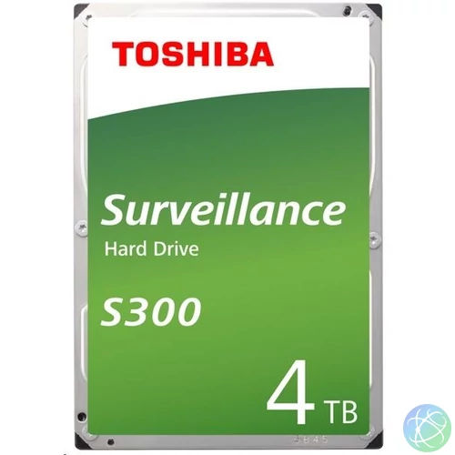 Toshiba Belső HDD 3.5" - S300 Surveillance 4TB (Bulk; Biztonságtechnikai rögzítőkbe; 128MB / 5400RPM)