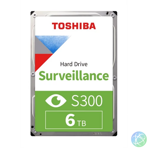 Toshiba Belső HDD 3.5" - S300 Surveillance 6TB (Bulk; Biztonságtechnikai rögzítőkbe; 128MB / 5400RPM)