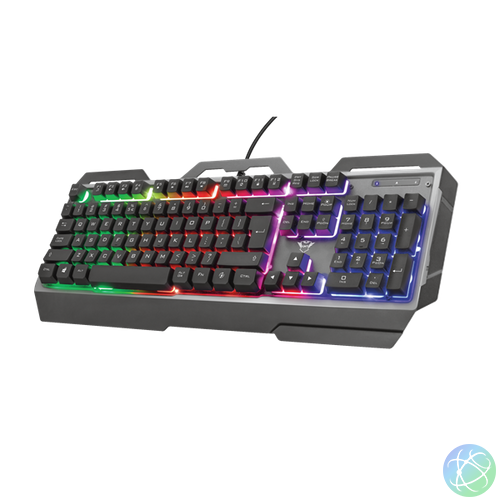 Trust Billentyűzet Gamer - GXT 856 Torac (RGB LED háttérvilágítás; USB; fekete; magyar)