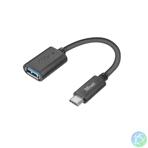 Trust Kábel - USB-C - USB3.0 (10cm; fekete; USB-C - USB-A csatlakozó)