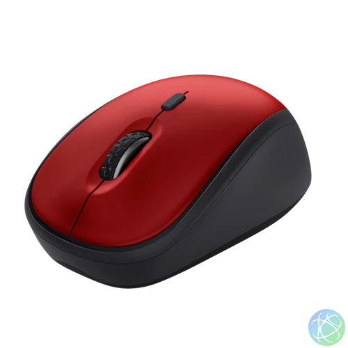Trust Egér Notebook Vezeték Nélküli - Yvi+ Red (800-1600DPI; micro vevő;  vörös)