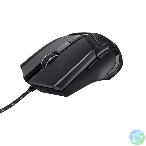 Trust Egér Gamer - Basics (Optikai érzékelő; 600-4800DPI; 6 gomb; LED; fekete)