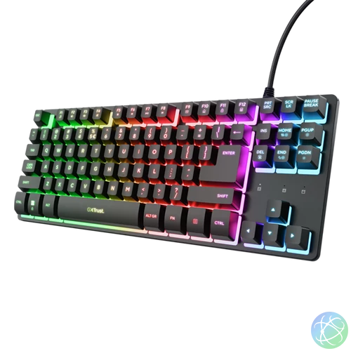 Trust Billentyűzet Gamer - GXT833 Thado TKL (LED háttérvilágítás; USB; fekete; magyar)