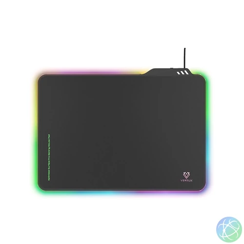 Vertux Egérpad - FLUXPAD (csúszásmentes, vízálló, RGB LED, fekete)