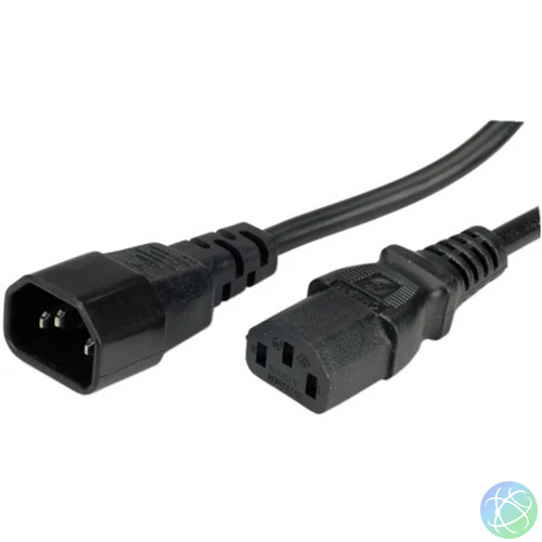 Value Tápkábel - 19.99.1515 (Monitor / Szünetmentes tápkábel, C13-C14, fekete, 1,8m)