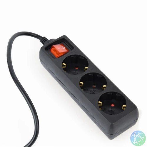 Gembird Tápkábel elosztó - EG-PSU3-01 (Szünetmentes tápkábel elosztó, IEC-320-C14, fekete, 60cm)
