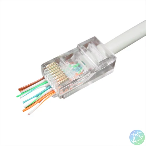 RJ45 Cat5 átfűzhető csatlakozó UTP kábelre, 8P8C - 100db/csomag