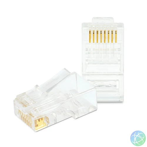 RJ45 Cat6 csatlakozó UTP patch kábelre, 100db/csomag