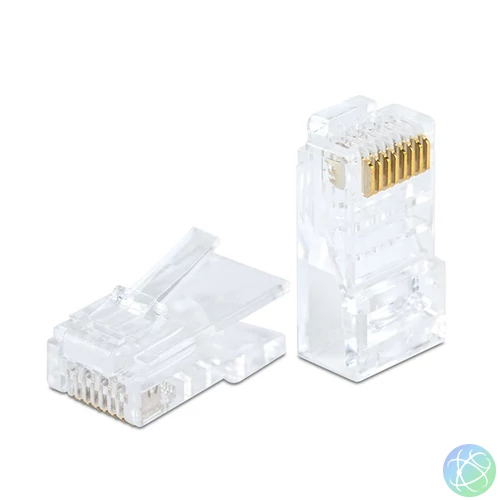RJ45 Cat6 átfűzhető csatlakozó UTP kábelre, 8P8C - 100db/csomag