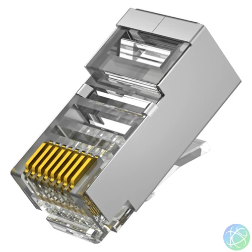 Walisec csatlakozó - RJ45-6S (RJ45, Cat6, árnyékolt, 8P8C, aranyozott) 100db/csomag