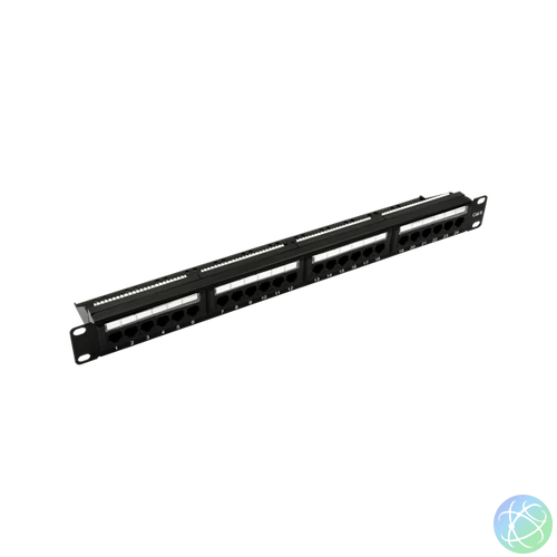 Walisec patch panel - PP-P6U2401 (24 port, Cat6, 1U, árnyékolatlan, fekete)