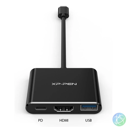 XP-PEN 3-in-1 adapter - ACW01 (Bemenet: USB-C, Kimenet: USB-C PD:60W/HDMI/1x USB3.0)
