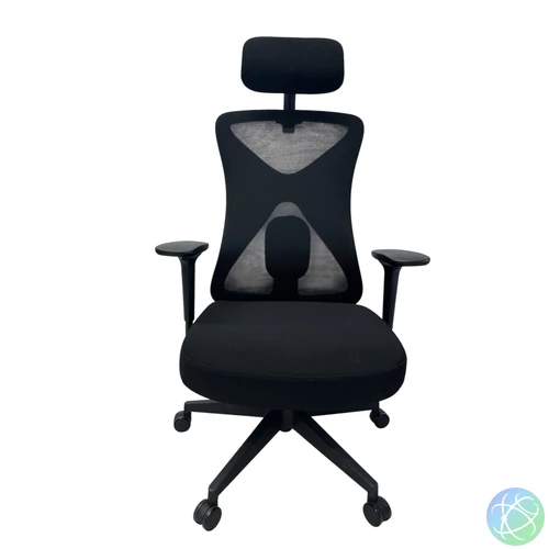 Aarven, Fekete, 3D kartámasz, 2D fejtámasz, Deréktámasz, irodai szék  /2db/