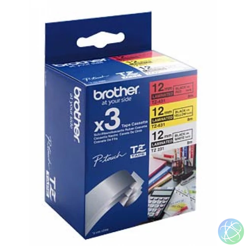 Brother TZe-31M3 szalagkazetta csomag (TZe-231 + TZe-431 + TZe-631)