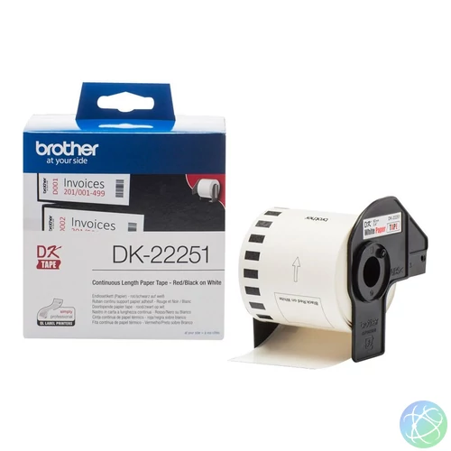 Brother DK-22251 62 mm x 15,24 m öntapadós papírszalag tekercsben