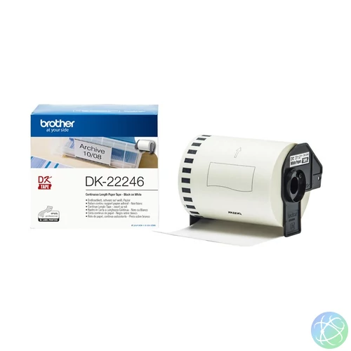 Brother DK-22246 103 mm x 30,48 m öntapadós papírszalag tekercsben