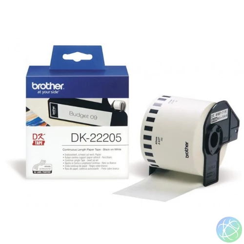 Brother DK-22205 62 mm x 30,48 m öntapadós papírszalag tekercsben