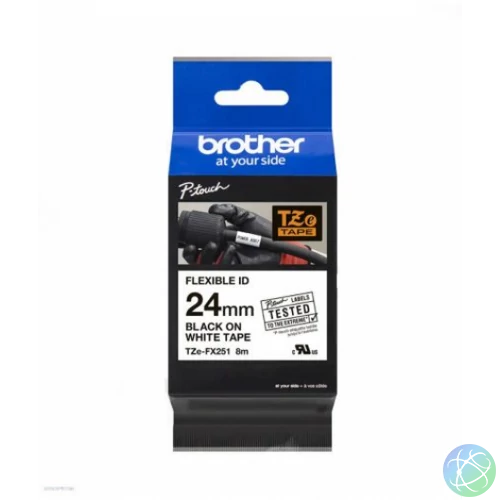 Brother TZe-FX251 24 mm széles 8m hosszú szalagkazetta