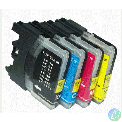 Utángyártott BROTHER LC980/LC985/LC1100 Patron Yellow  IK