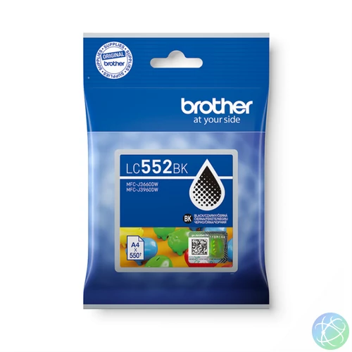 Brother LC552BK Tintapatron Black 12,5 ml 550 oldal kapacitás