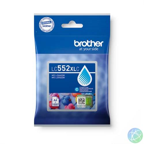 Brother LC552XLC Tintapatron Cyan 16,5 ml 1.500 oldal kapacitás