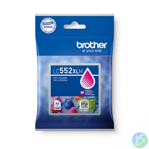 Brother LC552XLM Tintapatron Magenta 16,5 ml 1.500 oldal kapacitás